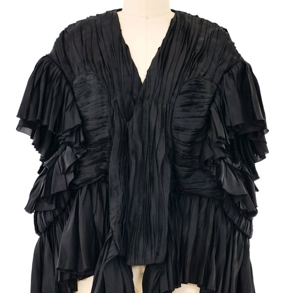 RICK OWENS PLEATED JACKET BLOUSE